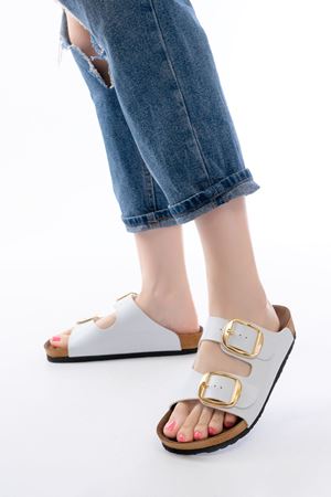P-101 Beyaz Günlük Kadın Terlik  
