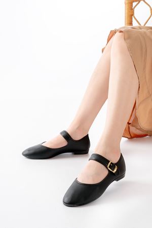 2606 Siyah Baretli Günlük Bayan Ayakkabı  