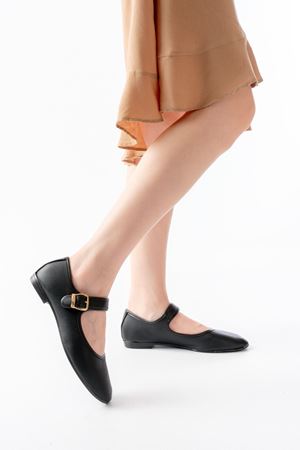 2606 Siyah Baretli Günlük Bayan Ayakkabı  