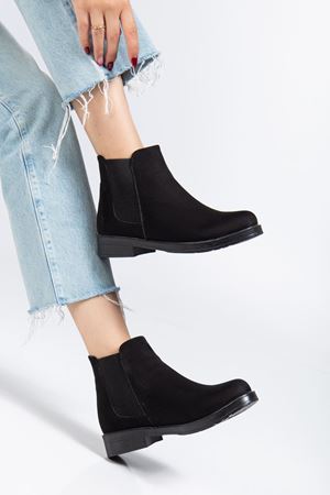 165-230 Black Elasticated Women's Casual Boots