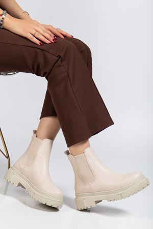 812-2137 Black Elasticated Women's Casual Boots