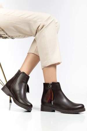 165-204 Black Suede Zipper Casual Women's Boots