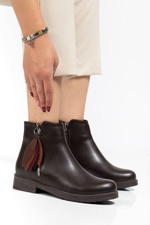 165-204 Black Suede Zipper Casual Women's Boots