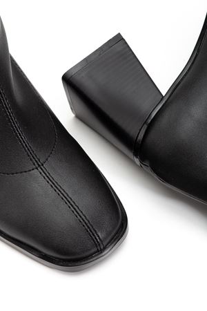 HC-2700 Siyah Streç Topuklu Fermuarlı Günlük Kadın Bot