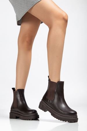 812-2137 Black Elasticated Women's Casual Boots