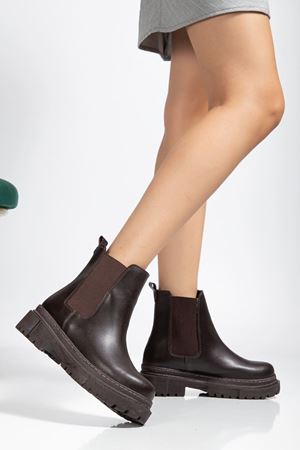 812-2137 Black Elasticated Women's Casual Boots