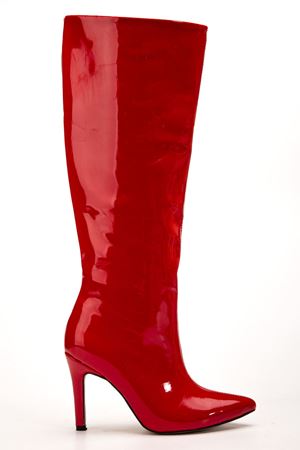 SYT-2004 Kırmızı Rugan Günlük Bayan Çizme 