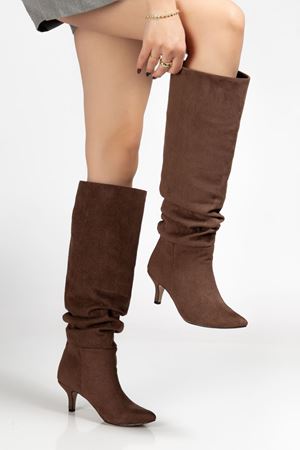 SR-2001 Brown Stiletto Heels Casual Women's Boots