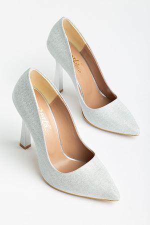 725 Gold Sequin Patterned Pointed-toe Heeled Women's Shoes