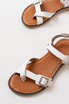 205-091 White Orthopedic Genuine Leather Women's Sandals
