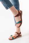 205-091 Multi Orthopedic Genuine Leather Women's Sandals