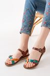 205-091 Multi Orthopedic Genuine Leather Women's Sandals