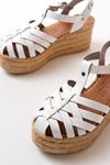 684-02 White Orthopedic Genuine Leather Padding Women's Sandals