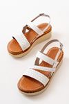 730-152 White Orthopedic Genuine Leather Padding Women Sandals