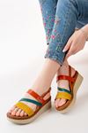 730-152 Multi Orthopedic Genuine Leather Padding Women's Sandals