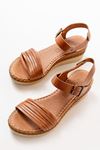 731-07 Tan Orthopedic Genuine Leather Padding Women's Sandals