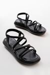 841-841 Black Elasticated Casual Women's Sandals