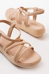 841-841 Nut Elasticated Casual Women's Sandals