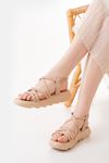 841-841 Nut Elasticated Casual Women's Sandals