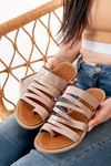169-082 Nut Orthopedic Genuine Leather Women's Slippers