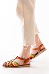 205-02 Multi Orthopedic Genuine Leather Women's Sandals
