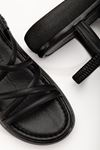 24413-841 Black Padded Heel Women Sandals