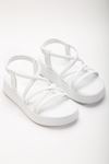 24413-841 White Padded Heel Women's Sandals