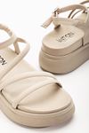 24422-844 Beige Padded Heel Women Sandals