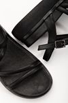24422-844 Black Padded Heel Women Sandals