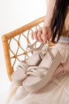 861-1016 Beige Padding Women's Sandals