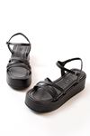 861-1016 Black Padding Women's Sandals