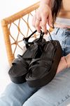 861-1016 Black Padding Women's Sandals