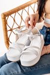 861-1016 White Padding Women's Sandals