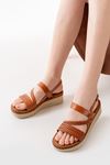 730-152 Tan Orthopedic Genuine Leather Padding Women Sandals