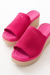 232-460 Fuchsia Knitwear Casual Orthopedic Padding Heel Women Slippers