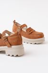 745-771 Tan Suede Женские Повседневные Туфли с Высокой Подошвой
