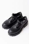 868-757 Black Casual High Sole Loafer Shoes