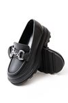 745-773 Black Casual High Sole Loafer Shoes