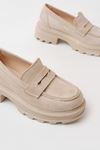 746-759 Beige Suede Повседневные Туфли с Высокой Подошвой Лоферы