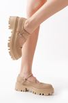 868-756 Nut Casual High Sole Loafer Shoes