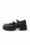 868-756 Black Casual High Sole Loafer Shoes