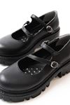 868-756 Black Casual High Sole Loafer Shoes