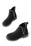02-02 Black Suede Stone Аксессуары Эластичные Женские Сапоги