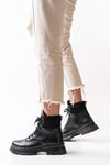 ASM-080 Black Lace-Up Casual Women's Boots