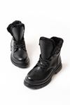 ASM-080 Black Lace-Up Casual Women's Boots