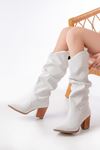 LS-1884 White Casual Women's Boots