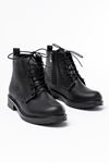 165-225 Black Lace-Up Zippered Women's Boots