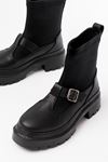 236-2034 Black Stretch Casual Women's Boots