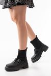 236-2034 Black Stretch Casual Women's Boots