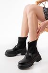 236-2034 Black Stretch Casual Women's Boots